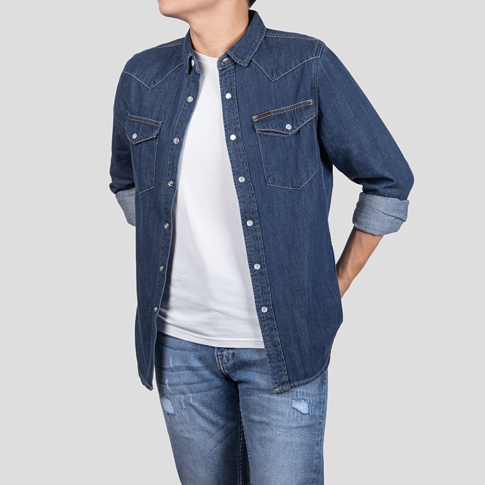 Áo Sơ Mi Denim TD Just Men 230073