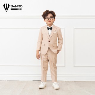 Bộ vest bé trai cao cấp SANRO KIDS màu kem