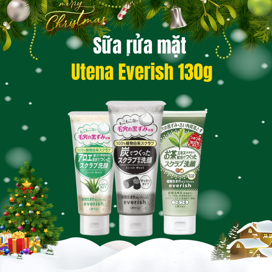 Sữa rửa mặt tẩy da chết Utena Everish 135g