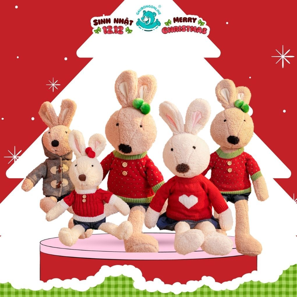 Búp Bê Thỏ Bông Lesurce Quý Tộc Đáng Yêu Cao Cấp Cho Bé, Gấu Bông Thỏ Lesurce Dễ Thương Làm Quà Tặng Sinh Nhật Bé Yêu