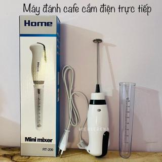 Máy DÙNG CHO QUÁN tạo bọt cafe cắm điện trực tiếp cầm tay điện 220v, Thân máy làm từ nhựa ABS, que khuấy làm từ inox 304