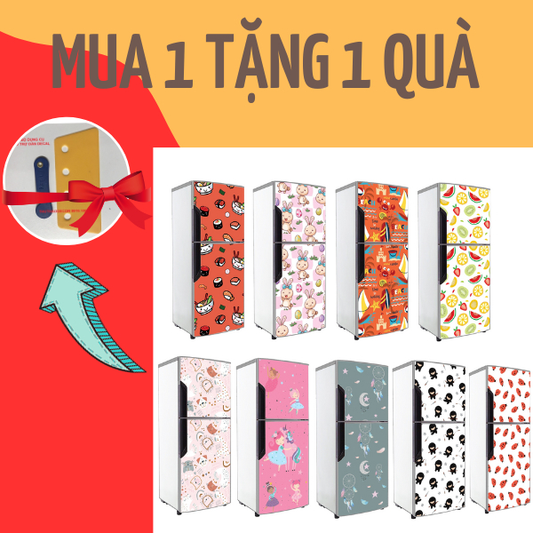 DECALTRANG TRÍ TỦ LẠNH - Tổng hợp mẫu mới - chống thấm nước - siêu đẹp