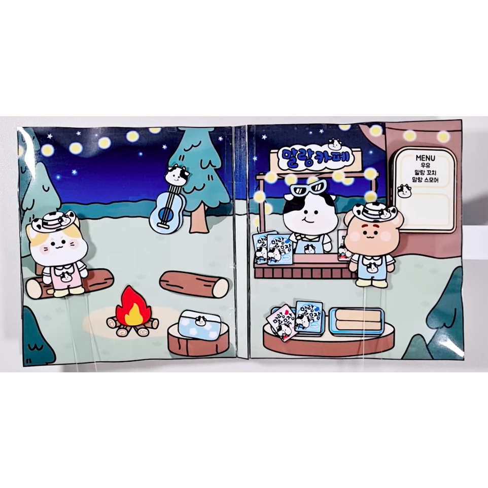 Squishy búp bê giấy Trang Trại bò sữa -Happyfunny