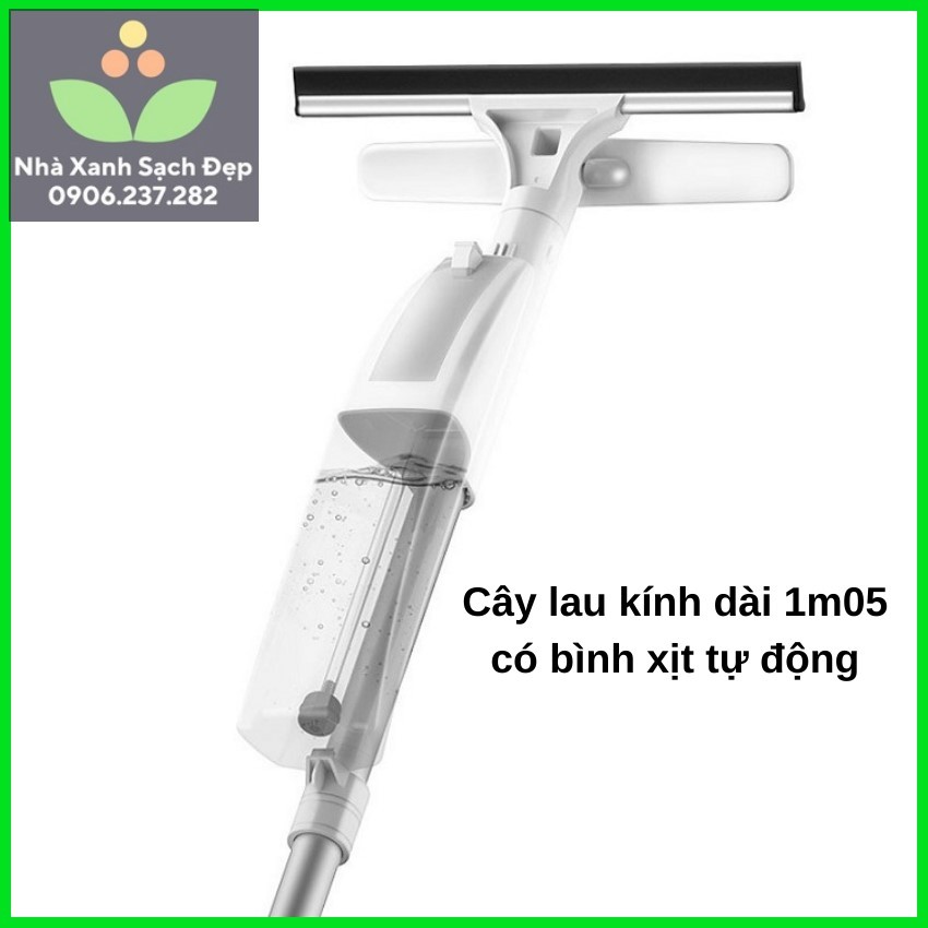 Cây lau kính thông minh ZOYUN ZJ800 dài 1m05 CÓ BÌNH XỊT NƯỚC TỰ ĐỘNG lau rửa cửa kính - dụng cụ vệ sinh cửa kính