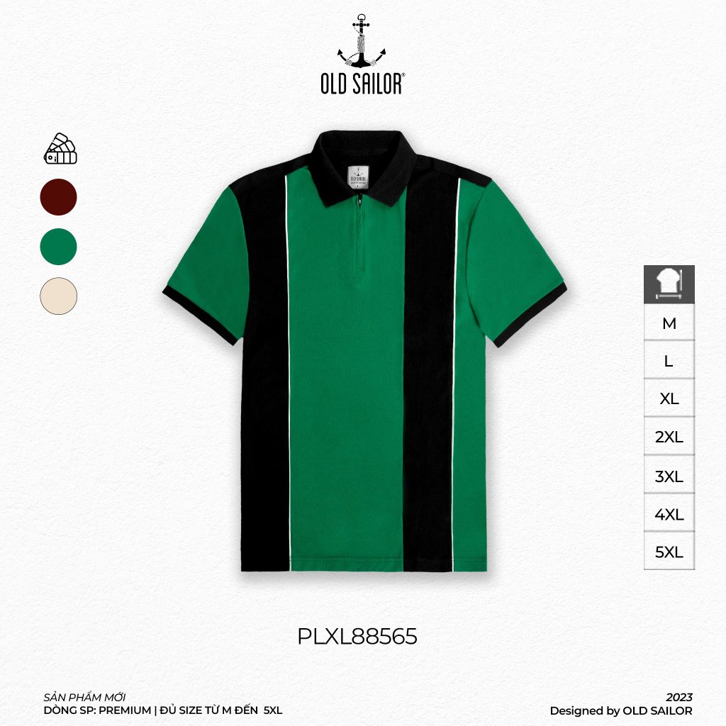 Áo polo 3-bar stripe Old Saillor - 88565 - Big size upto 5XL