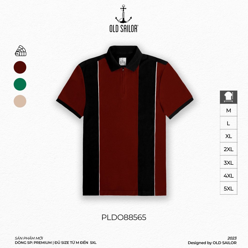 Áo polo 3-bar stripe Old Saillor - 88565 - Big size upto 5XL