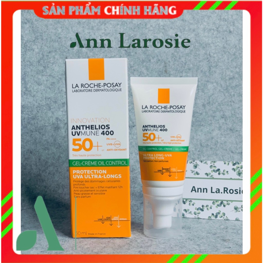 Kem chống nắng LA ROCHE-POSAY Anthelios Anti-Shine Dry Touch Gel-Cream SPF50+ (Tuýp) 50ML