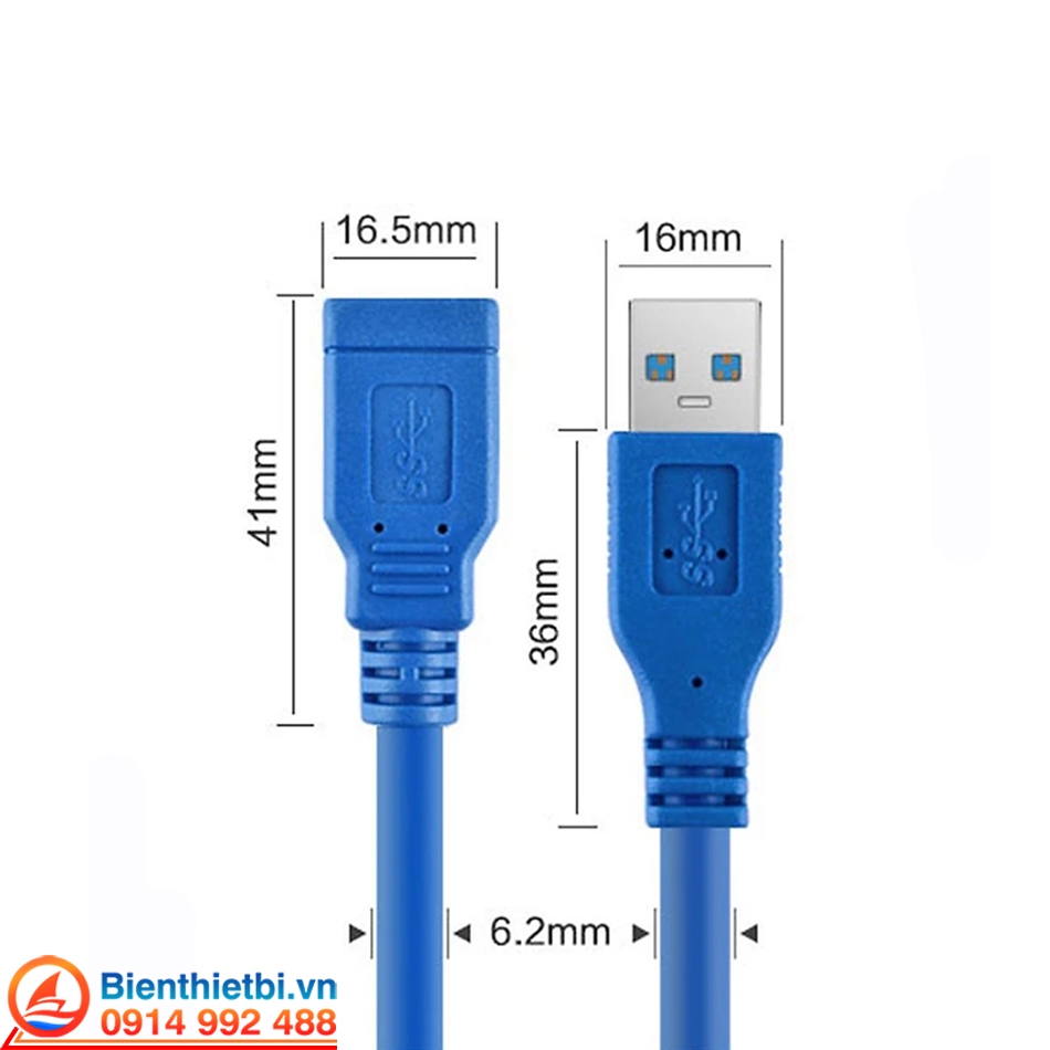 Cáp nối dài USB 3.0 Đực-Cái 30cm-0.3m USB Male to Female cho máy tính PC Laptop, máy tính công nghiệp Camera máy in scan
