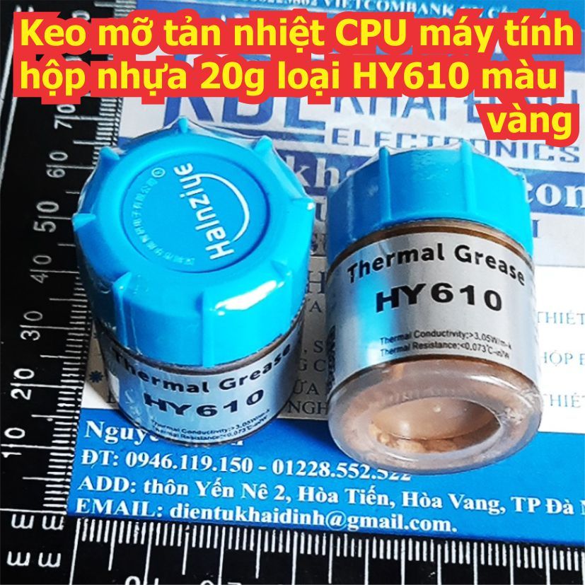 Keo mỡ tản nhiệt CPU VGA máy tính dạng ống xilanh, hộp tròn 38g 5g 20g loại HY410 HY510 HY610 HY710 kde1677