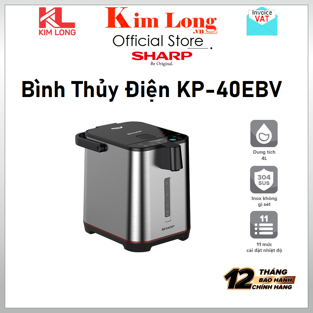 Bình Thủy Điện Sharp KP-40EBV Dung Tích 4L - Hàng chính hãng