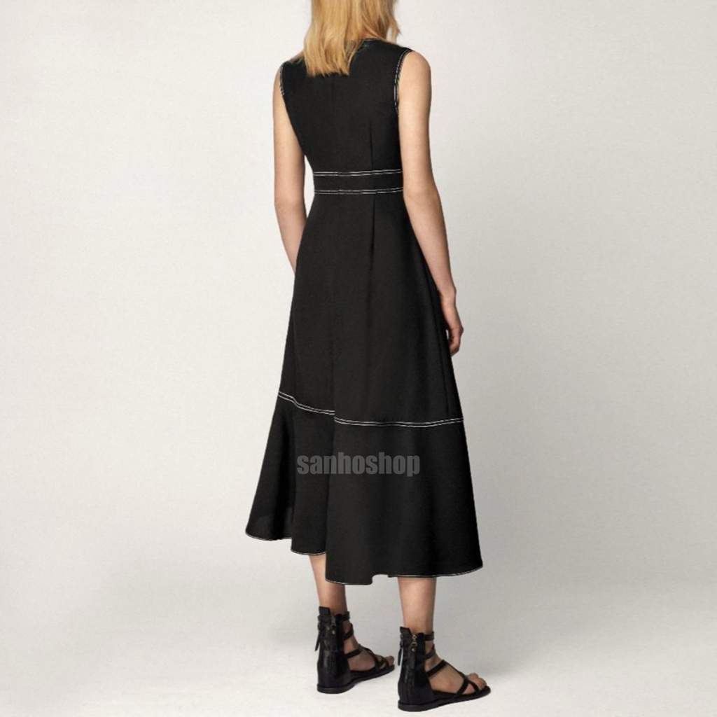 ĐẦM T.3D SLEEVELESS V-NECK PLAIN