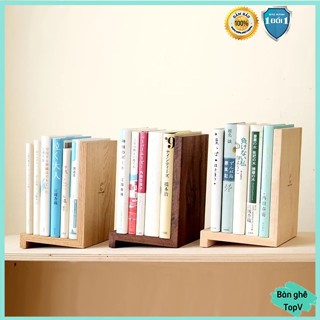 Kệ sách để bàn học gỗ TOPV mini đựng đồ decor trên bàn làm việc giá sách để đỡ vở cho bé nhỏ trắng giá rẻ Bàn ghế Cute