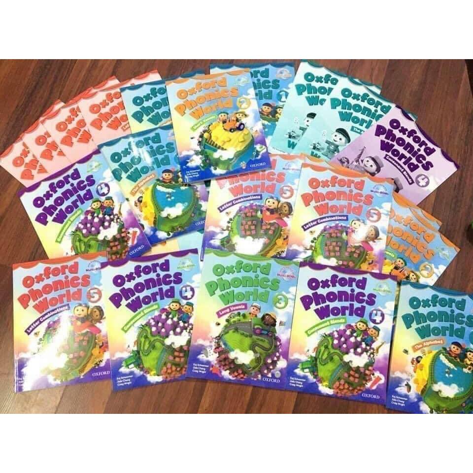 Sách - [TẶNG FILE NGHE + VIDEO) Oxford Phonics World - Khổ A4 nét đẹp - Mỗi level 2 quyển