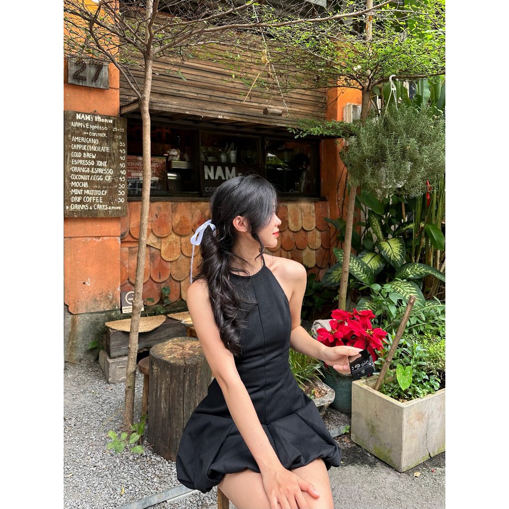 Đầm Nữ Cổ Yếm Dáng Bí Form Ngắn - SAMI DRESS - GOÛT DE JUN