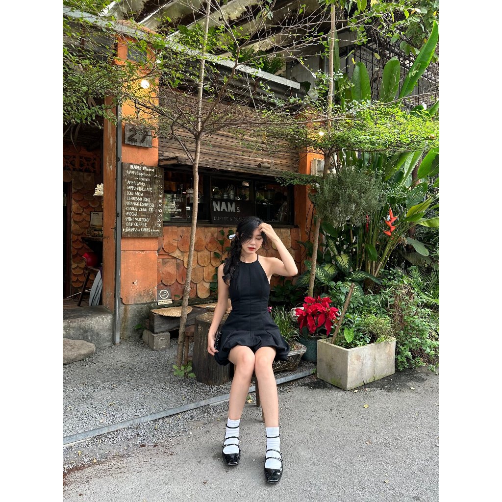 Đầm Nữ Cổ Yếm Dáng Bí Form Ngắn - SAMI DRESS - GOÛT DE JUN