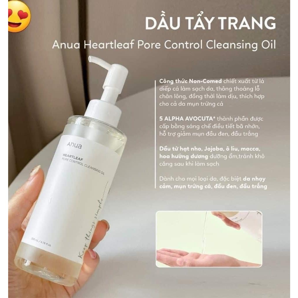 Dầu Tẩy Trang Anua Heartleaf Pore Control Oil 200ml