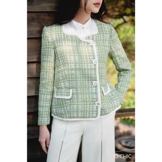 D.CHIC Áo khoác cúc lệch 2 túi MS: 160696