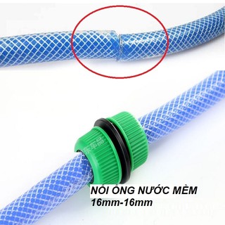 1 cái màu xanh. nối nhanh ống nước mềm 16mm với 16mm. diy205