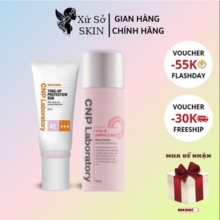 Set kem chống nắng cnp tone up 50ml + xịt khoáng cnp 100ml