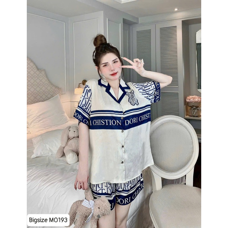 Bigsize-pizama ngắn tay lụa xước mịn