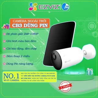 Camera wifi năng lượng mặt trời Ezviz CB3 EB3 chính hãng, đàm thoại 2 chiều