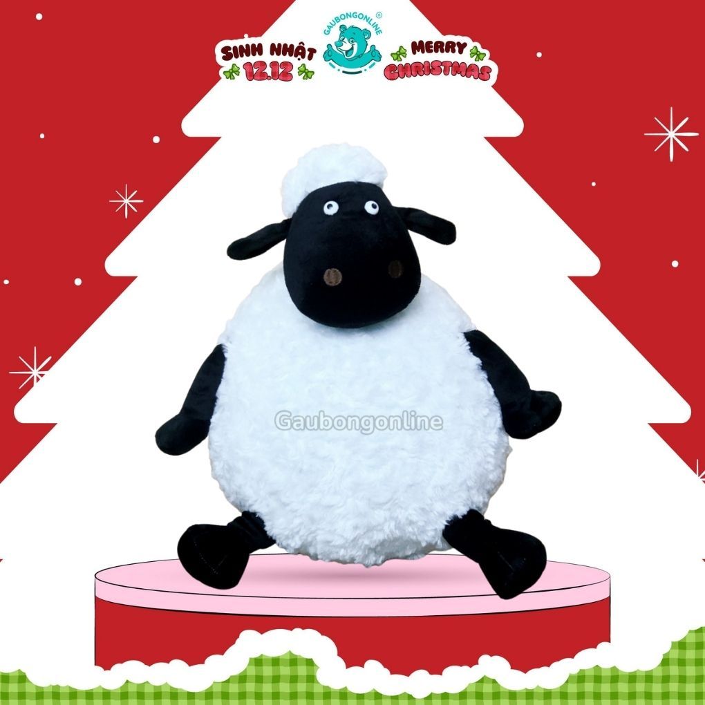Gấu Nhồi Bông Cừu Bông Béo Đáng Yêu Kích Thước 55cm, Gấu Bông Online Cao Cấp
