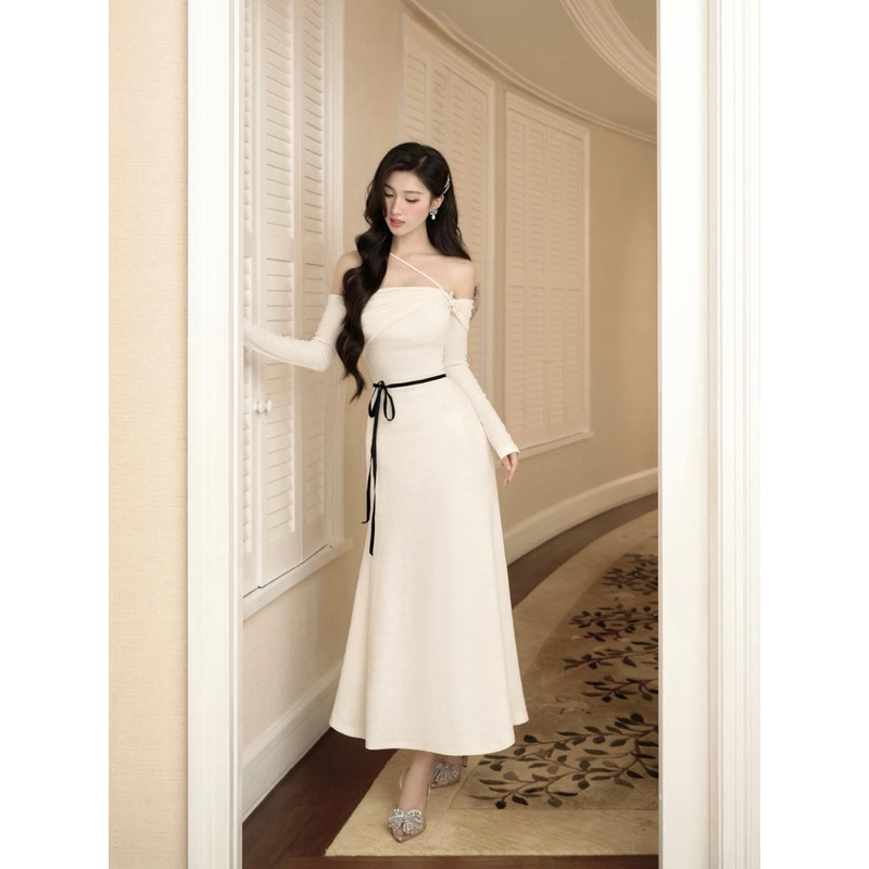 Đầm dự tiệc maxi body trễ vai siêu sang