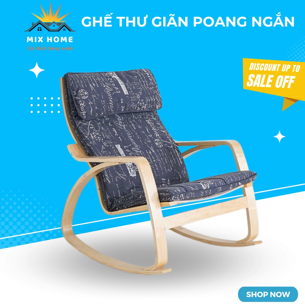 Ghế Poang thư giãn ngồi xem tivi, đọc sách cao cấp M006-2