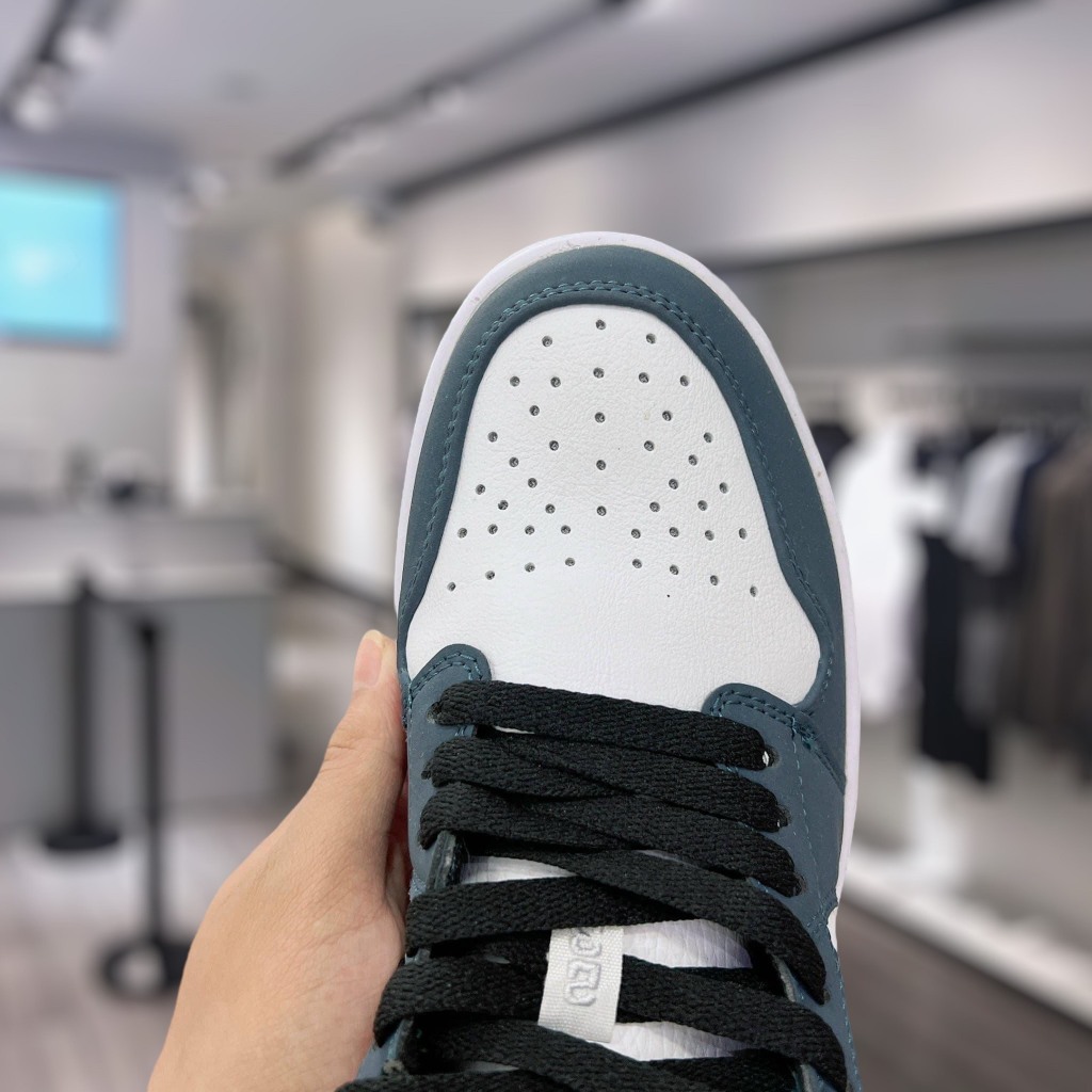 Giày thể thao jd xanh navy cổ thấp ,Giày jordan low 1 xanh than nam nữ