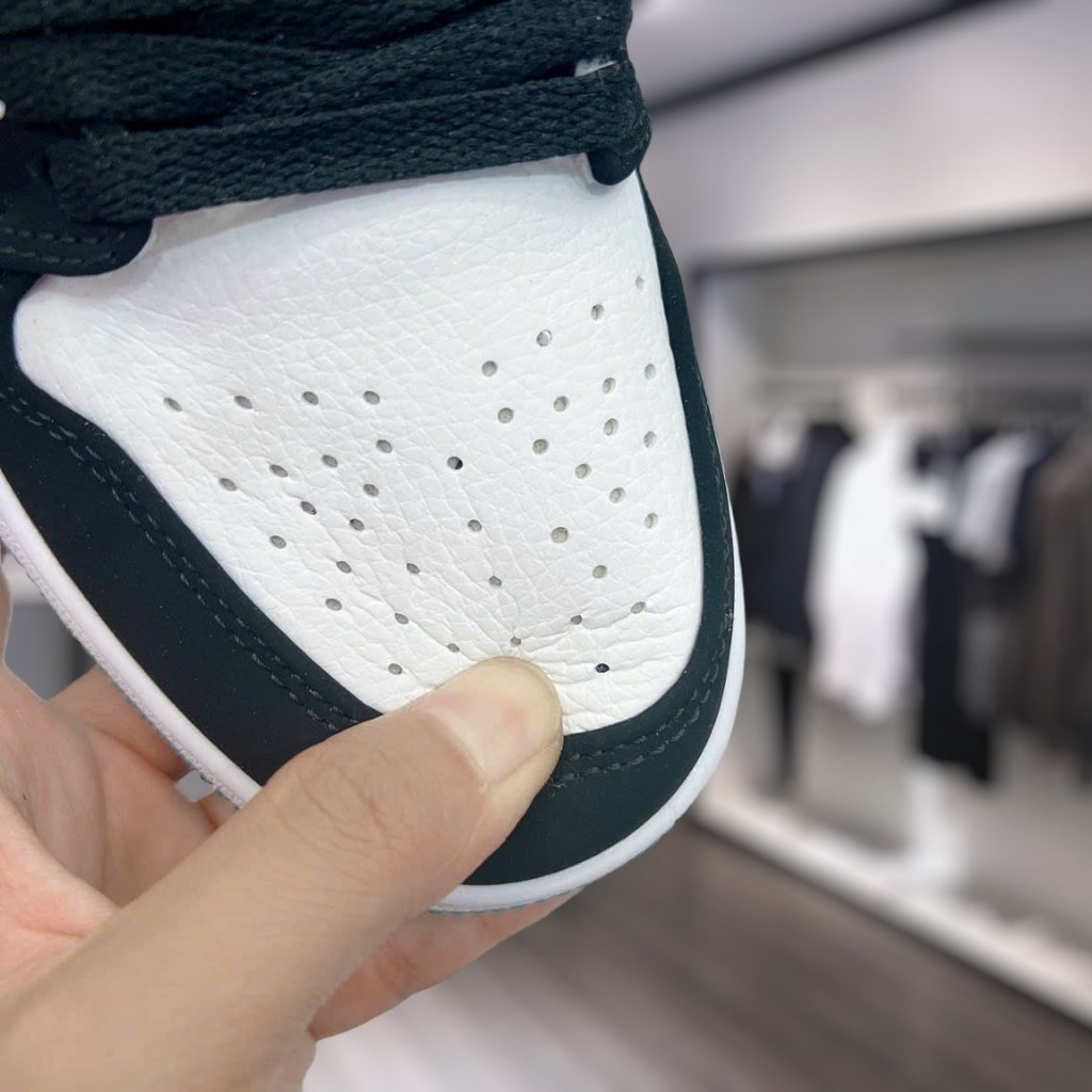 Giày Jordan 1 Low Pine Green, Giày Jordan cổ thấp Gót Xanh Lá Nam Nữ bản S.Cấp full box bill