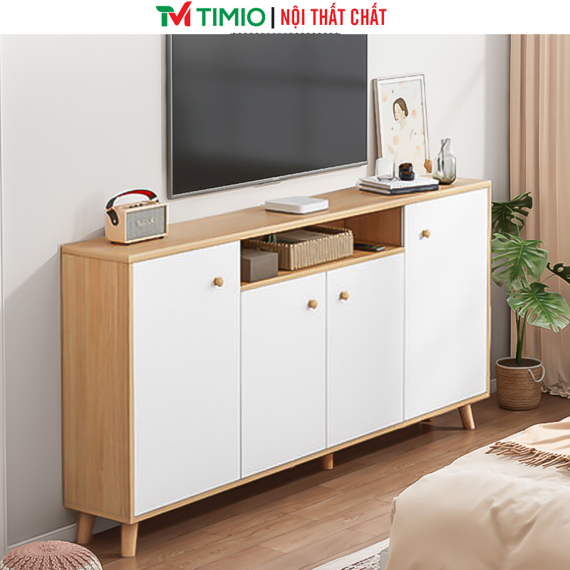 Kệ tivi gỗ để sàn 4 cánh phòng khách thương hiệu TIMIO - TP219