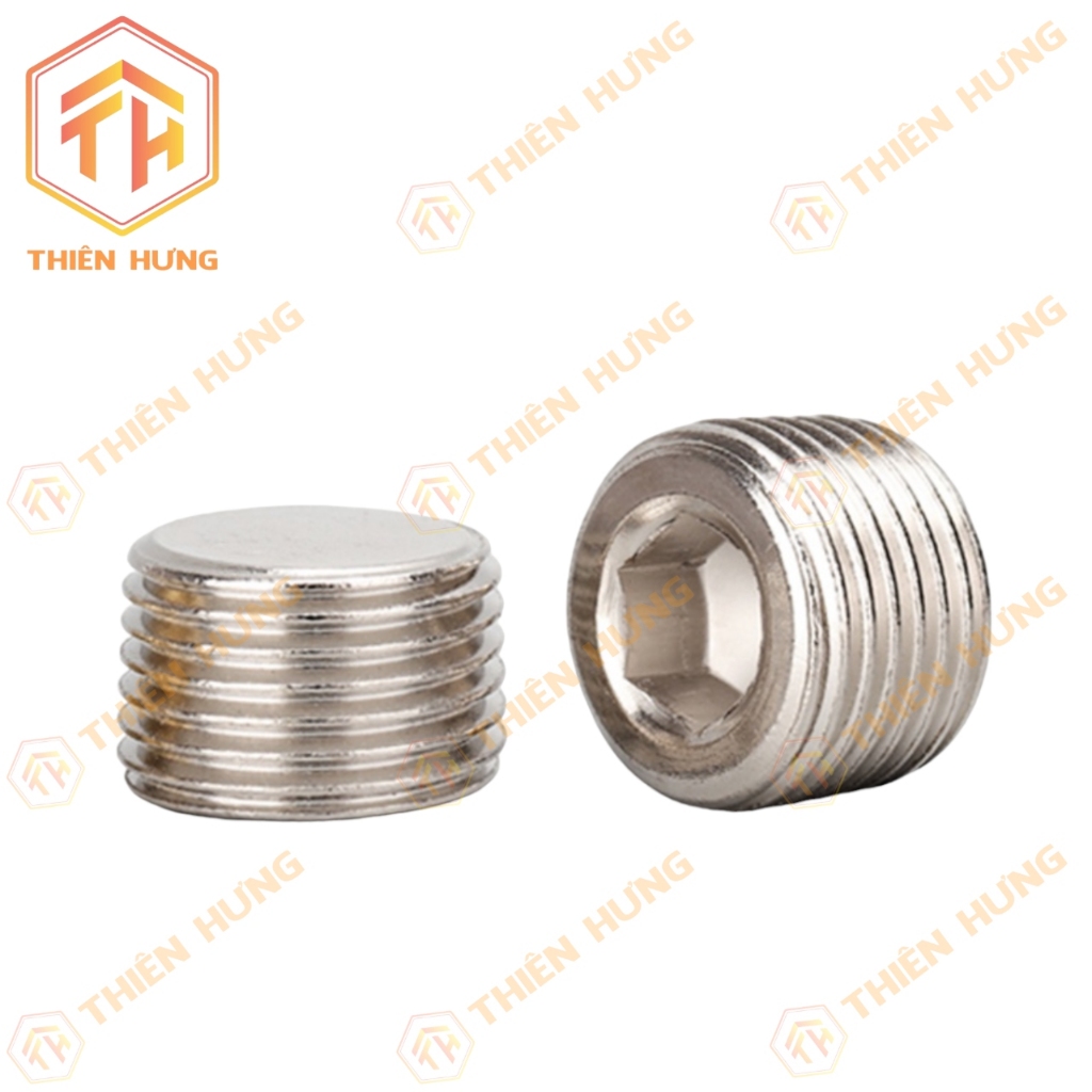 Đầu bịt khí nén -Bit chìm mạ niken ren 9.6, 13, 17, 21,27mm