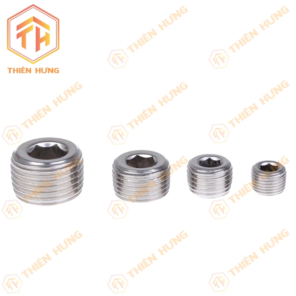 Đầu bịt khí nén -Bit chìm mạ niken ren 9.6, 13, 17, 21,27mm