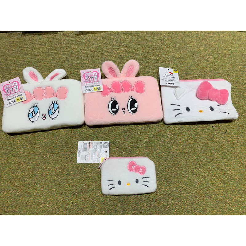 Ví/ Túi đa năng hình Melody, Kitty, Bunny, gấu Pooh x Daiso Hàn Quốc