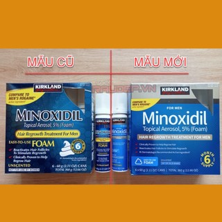 Minoxidil 5% Dạng Bọt Mọc Râu Tóc Kirkland Mỹ