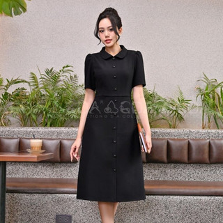 Đầm công sở nữ dáng A cao cấp GDA COLLECTION chất Chéo Nhật dày dặn, mềm mịn, co dãn, sang trọng, lịch sự