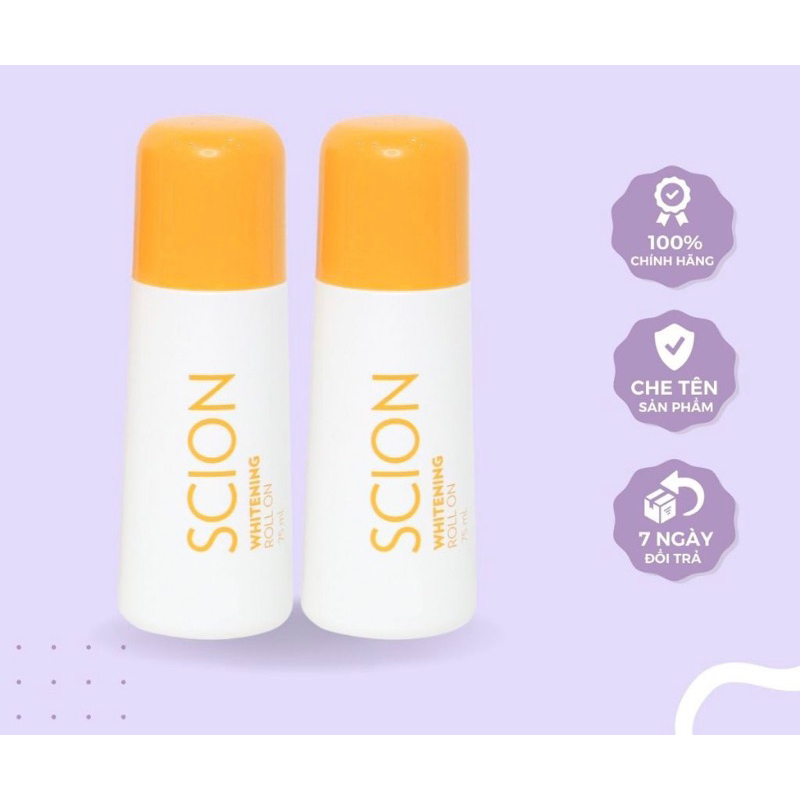 Lăn khử mùi Scion Nuskin 75ml ngăn mùi hôi nách không làm ố quần áo, làm sáng vùng da dưới cánh tay