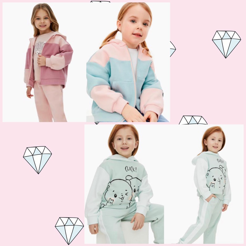 Bộ nỉ thu đông da cá, nỉ bông bé gái có size từ 10-28kg