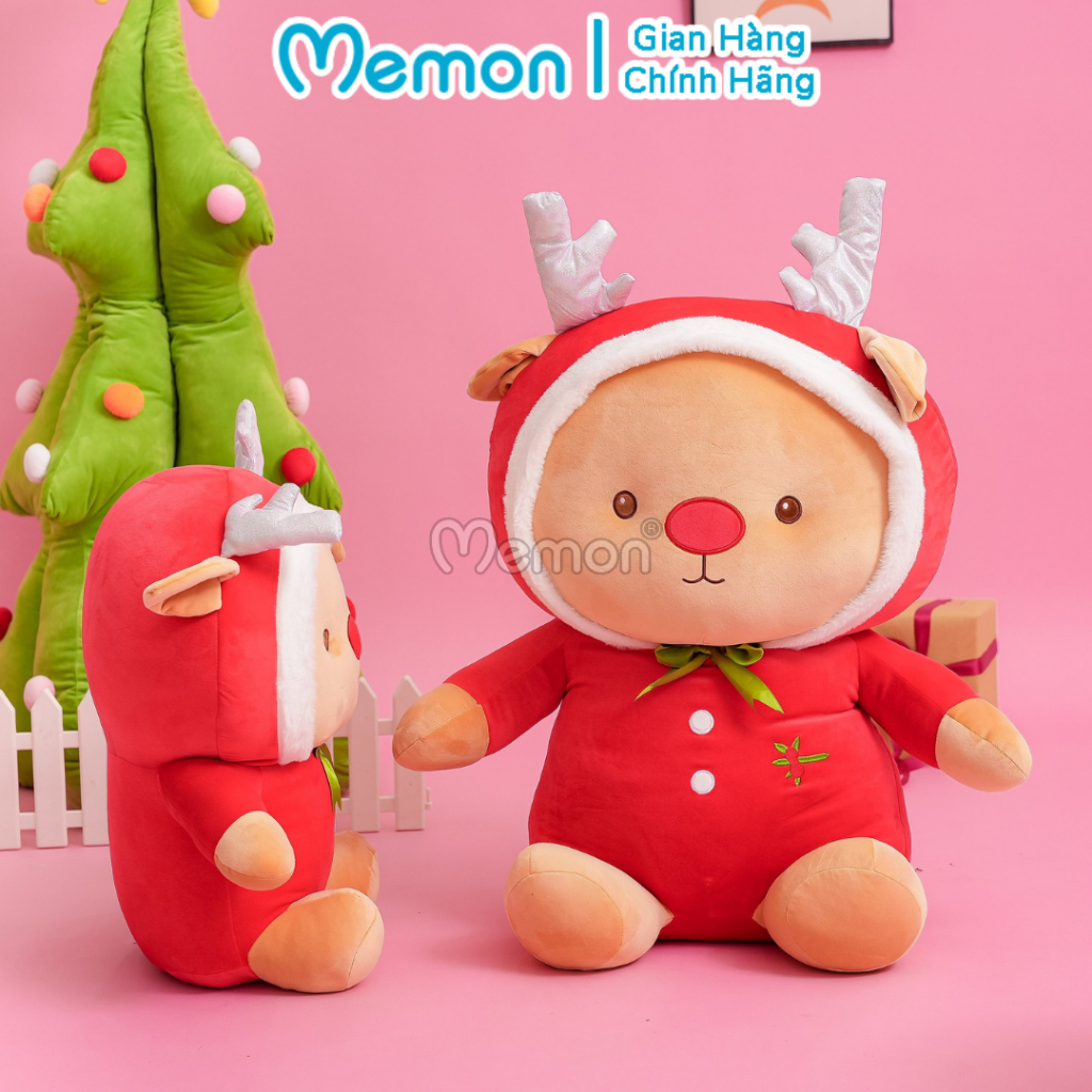 Gấu Bông Tuần Lộc Baby Giáng Sinh Noel Cao Cấp Memon