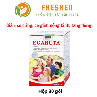 Cốm Egaruta giúp giảm các đau đầu, lo âu, căng thẳng, khó ngủ. giảm nguy cơ tăng động giảm chú ý ở trẻ nhỏ hộp 30 gói