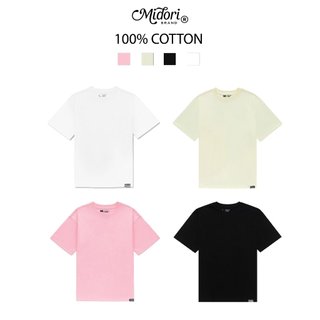 Áo thun TRƠN unisex form rộng tay lỡ Phông Nam Nữ Local Brand Midori Studio