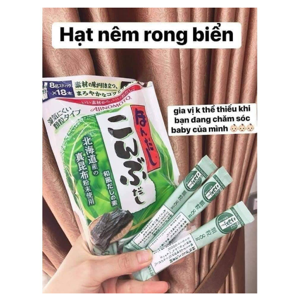 Hạt nêm Nhật các loại cho bé ăn dặm Ajinomoto, Topvalu....