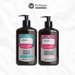 Cặp Dầu Gội Và Dầu Xả Arganicare Collagen