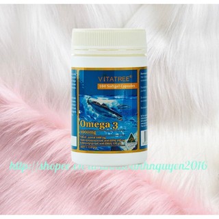 Dầu cá Vitatree OMEGA 3 1000mg Lọ 150 Viên - Nhập khẩu ÚC- Hỗ trợ phát triển trí não ở trẻ nhỏ, Tăng cường thị lực