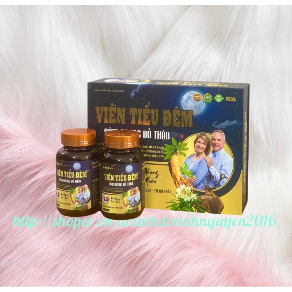 VIÊN TIỂU ĐÊM SÂM NHUNG BỔ THẬN ,Hộp 2 Lọ * 30 viên, Hỗ trợ bổ thận, giúp tăng cường chức năng thận.