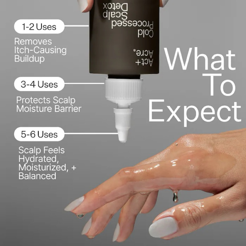 Dầu tẩy tế bào chết da đầu Act+Acre Vitamin E Scalp Detox Oil For Dry Scalp