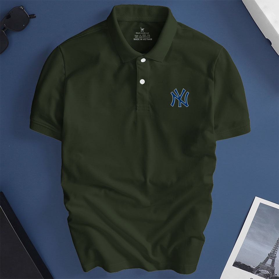 Áo polo nam Depstyle PT151 NY, vải thun poly cá sấu 4 chiều thoáng mát.