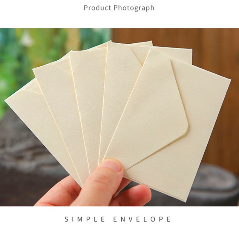 Phong bì kraft trơn 10.5 x 7cm màu trắng/ đen/ nâu TH15, bao đựng thiệp giấy basic làm bưu thiếp quà tặng