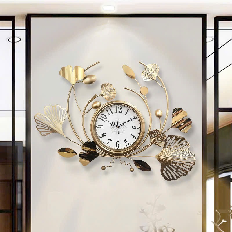 Đồng hồ hình Vòng nguyệt quế Mod Decor decor phòng khách sang trọng mã 2718