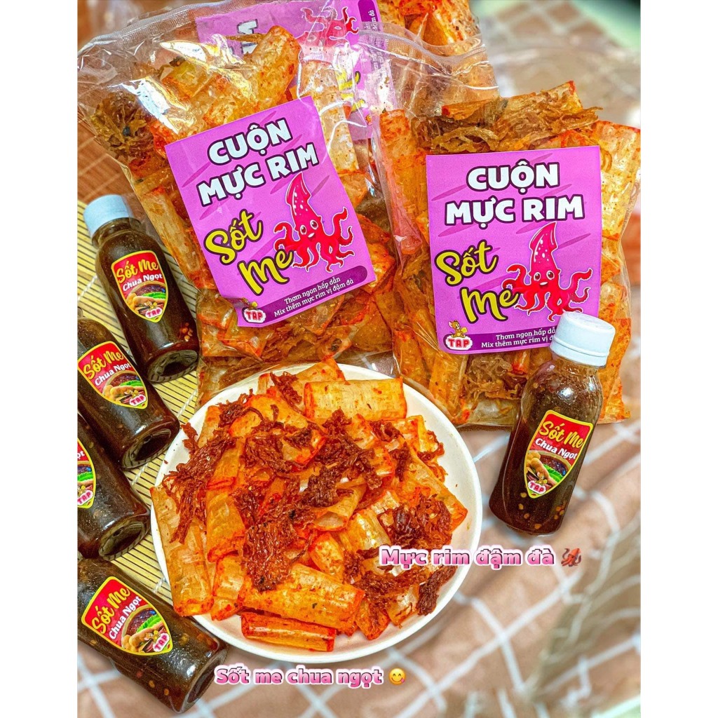 Bánh tráng cuộn sate mix vị, Cuộn tôm gà  sốt bơ, cuộn mực sốt me, cuộn bò sate gói 200gr siêu ngon - Thèm Gì cũng có